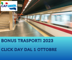 BONUS TRASPORTI 2023 - CLICK DAY DAL 1 OTTOBRE